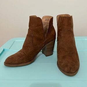 Brown Suede Express Booties